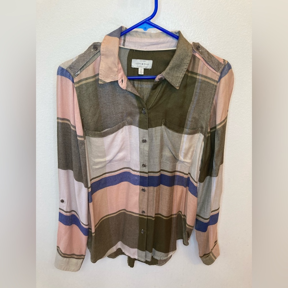 Plaid Button down Sz S